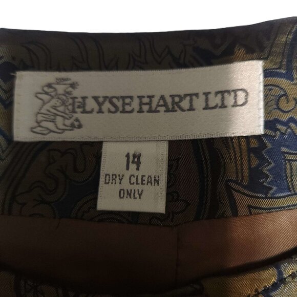 ❤️ 4/$20 I-Lyse Hart skirt & jacket set outfit Size 14 Slight iridescence - Picture 8 of 14